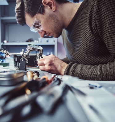 Man Working with Small Parts